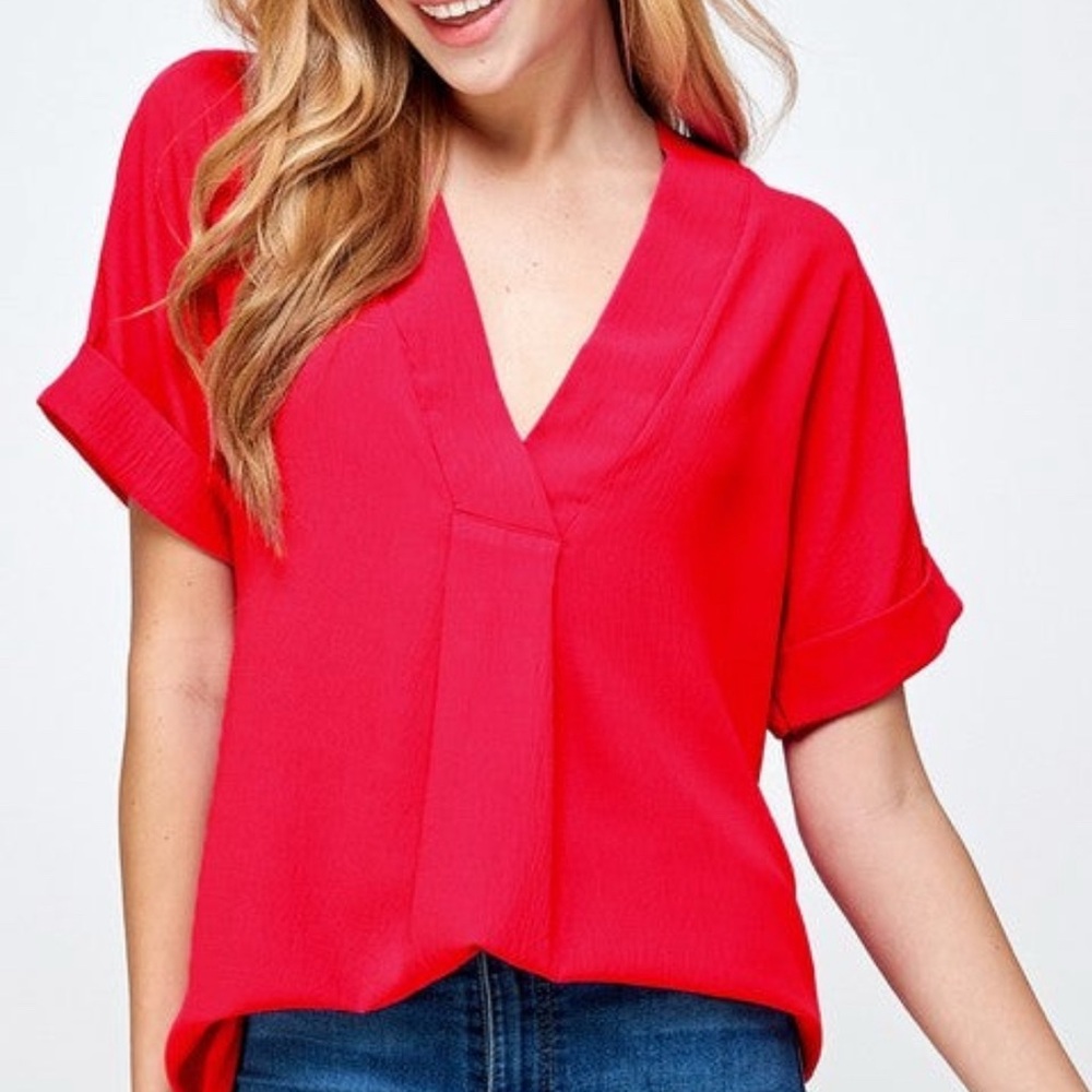 Size Large Red Top